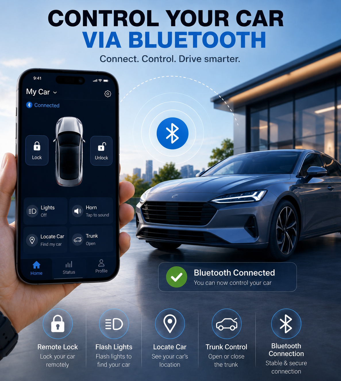 APP control car system with BLE